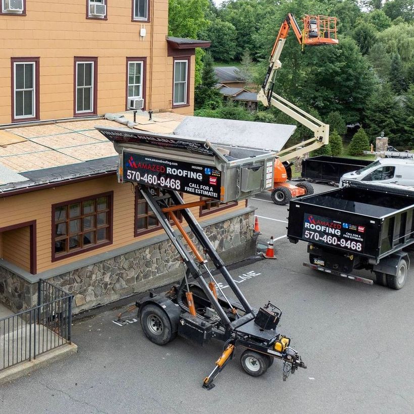 trucks working