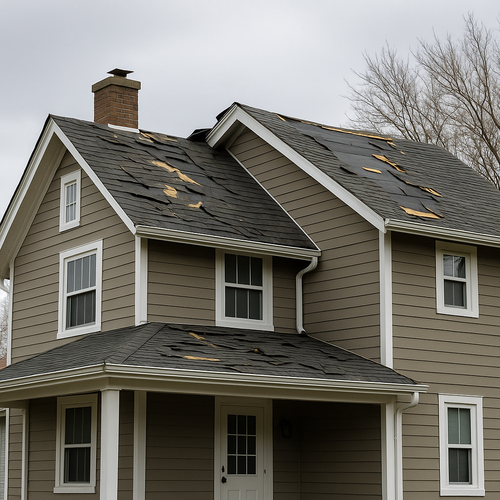 wind damage roof